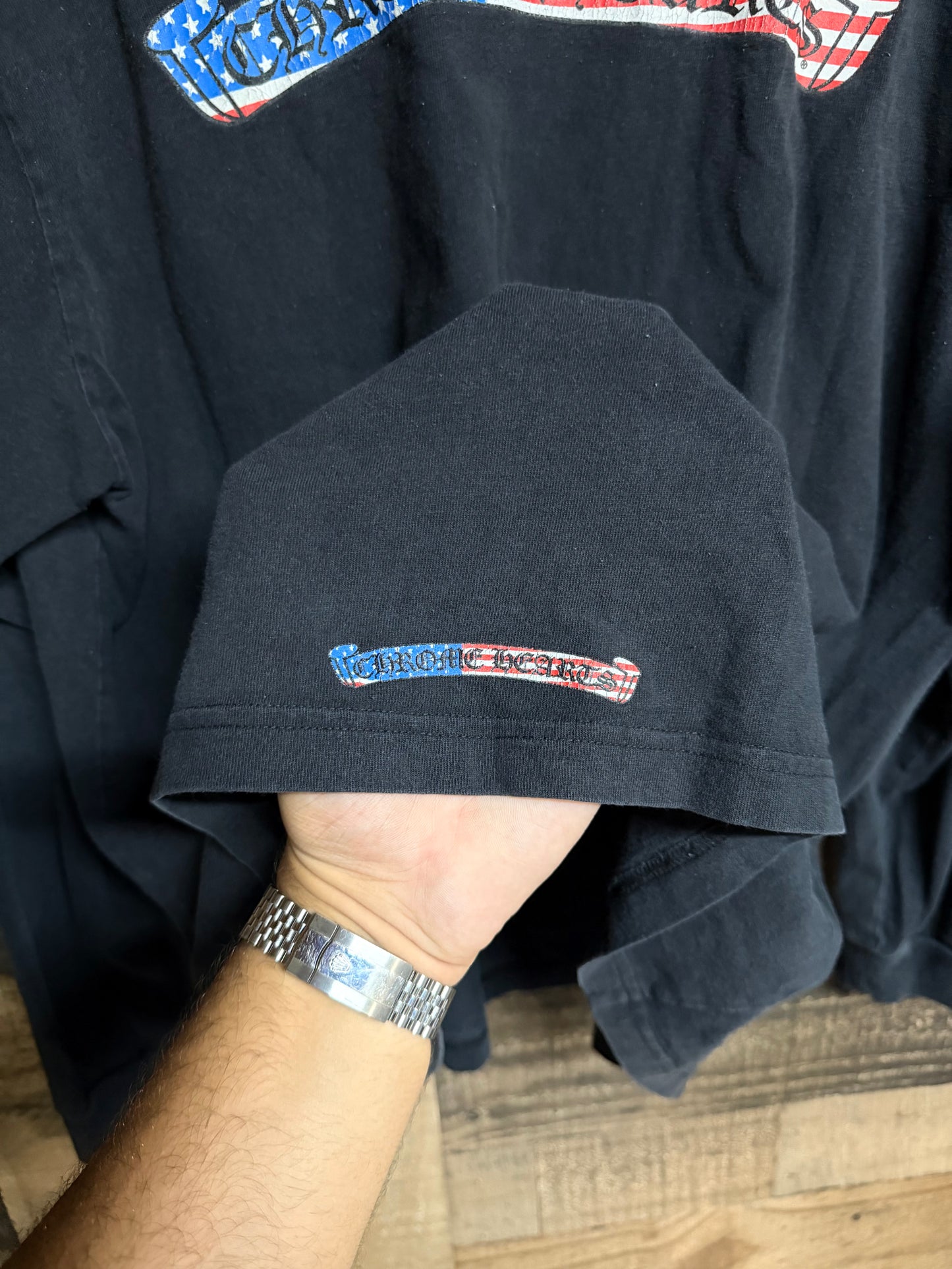 Chrome Hearts Matty Boy American Flag USA Long Sleeve Tee