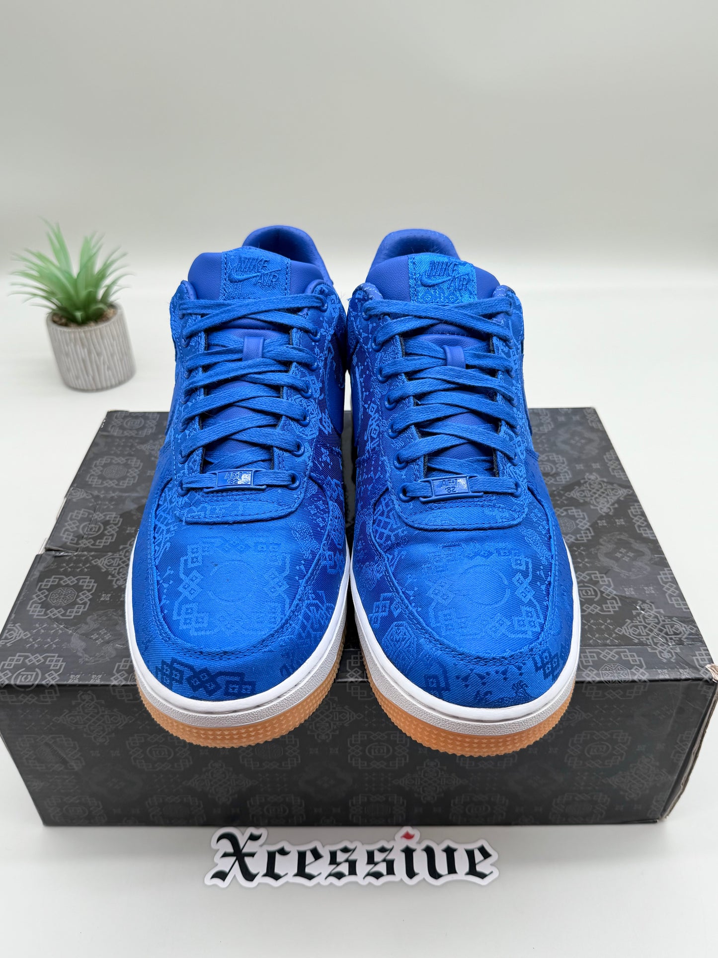 Nike Air Force 1 CLOT Blue Silk