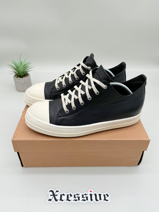 Rick Owens Ramones Low Black Leather