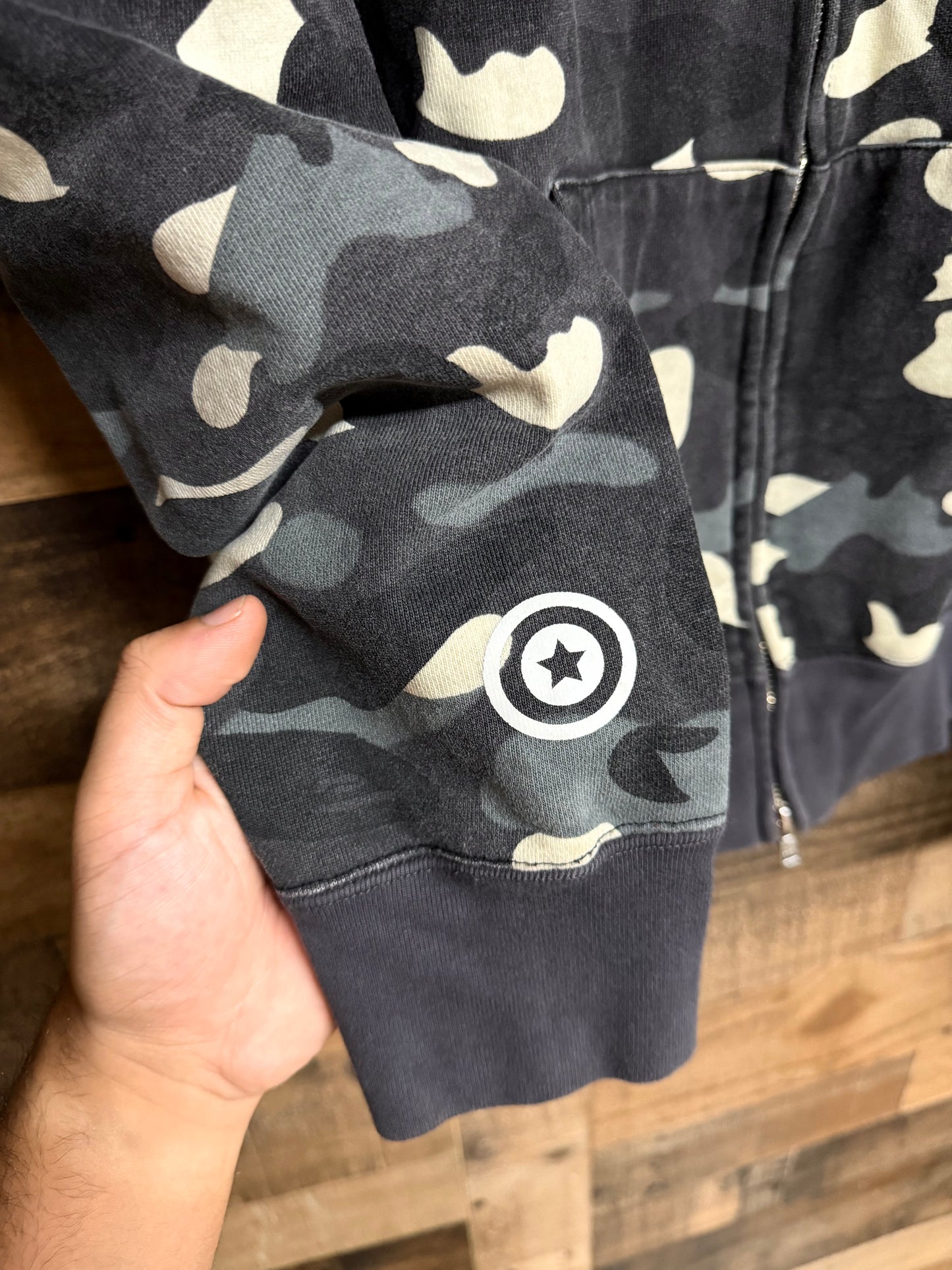 Bape Black City Camo Full-Zip Shark Hoodie