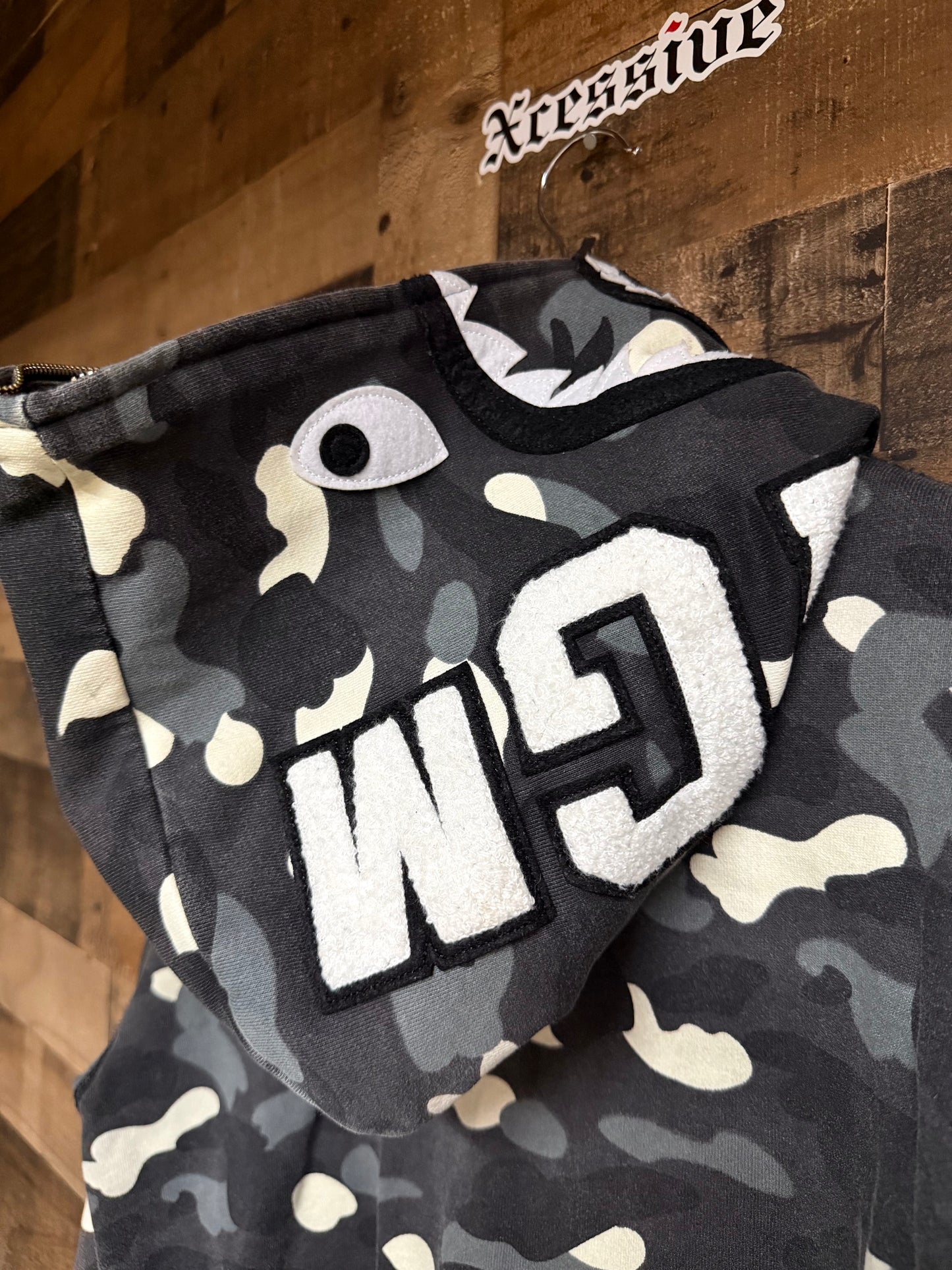 Bape Black City Camo Full-Zip Shark Hoodie