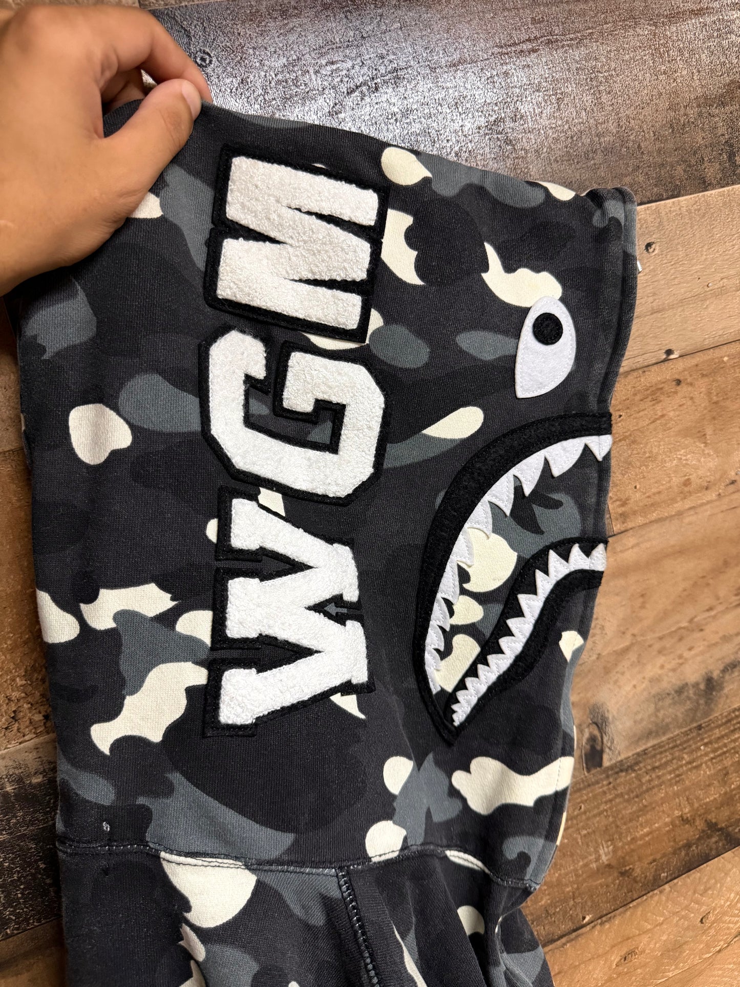 Bape Black City Camo Full-Zip Shark Hoodie