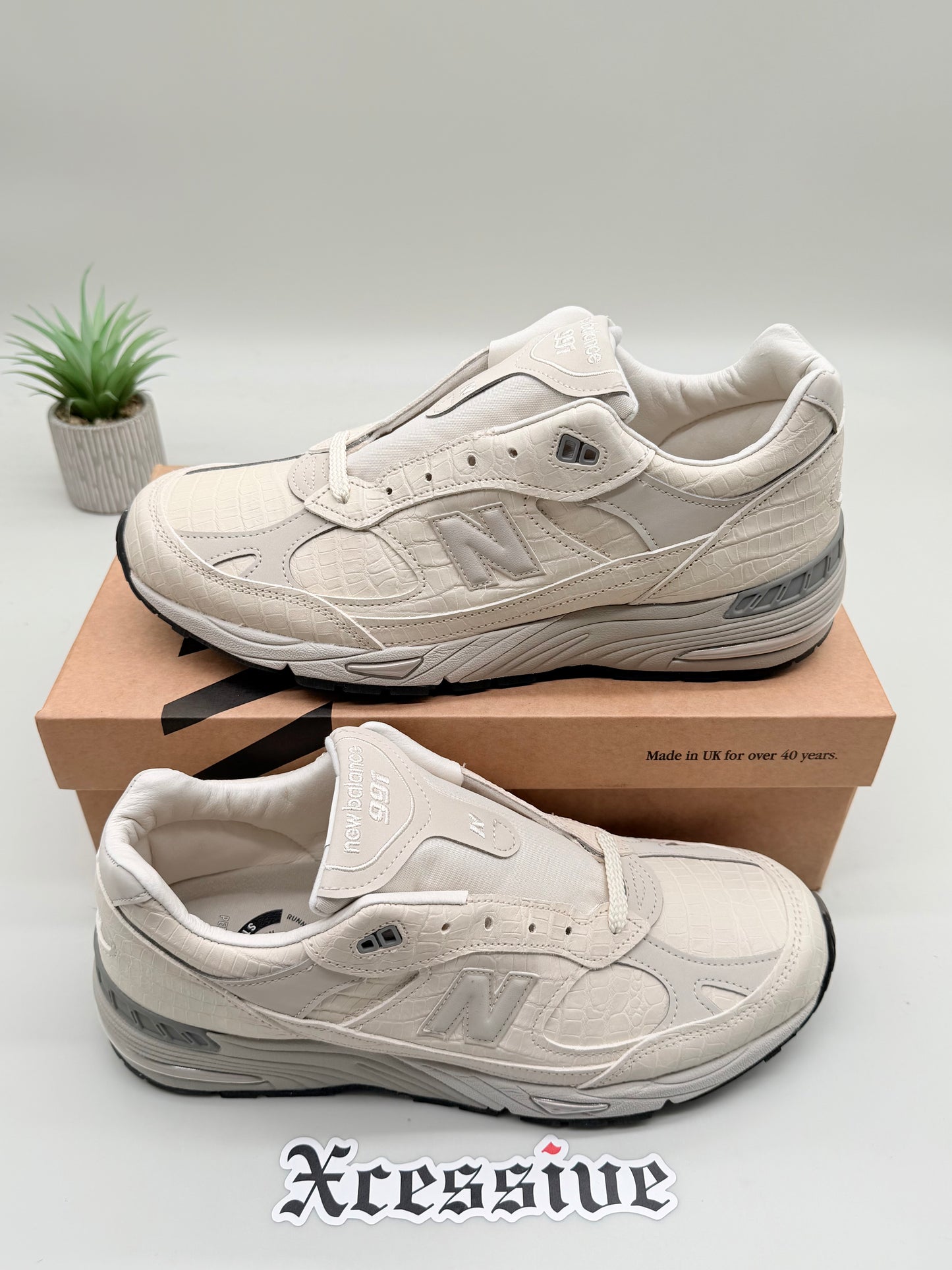 New Balance 991 Oyster Grey Crocodile