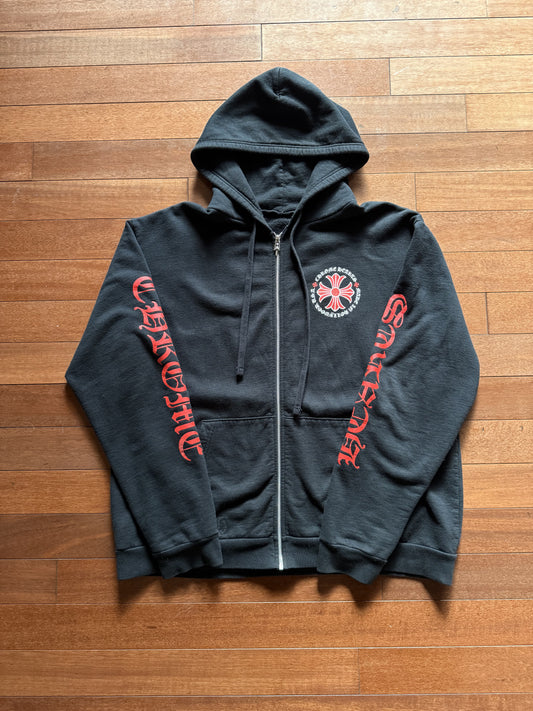 Chrome Hearts Red Plus Zip-Up Sweatshirt