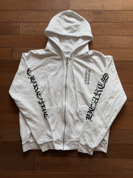 Chrome Hearts White Zip-Up