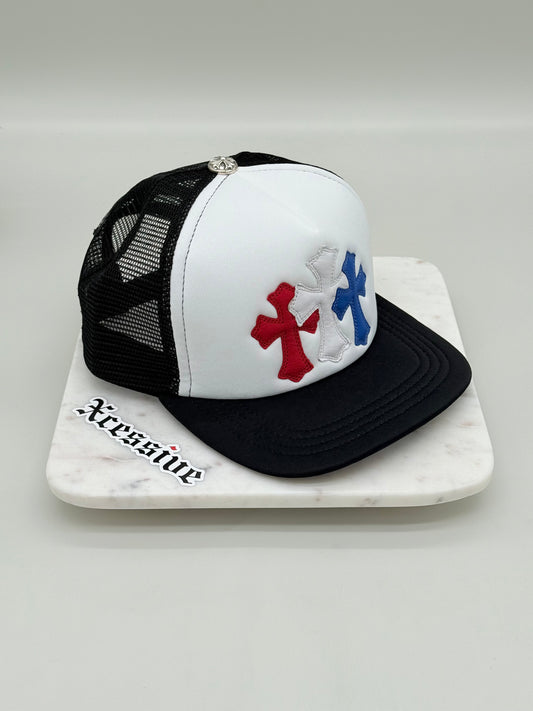 Chrome Hearts 4th of July Triple Cross Trucker Hat