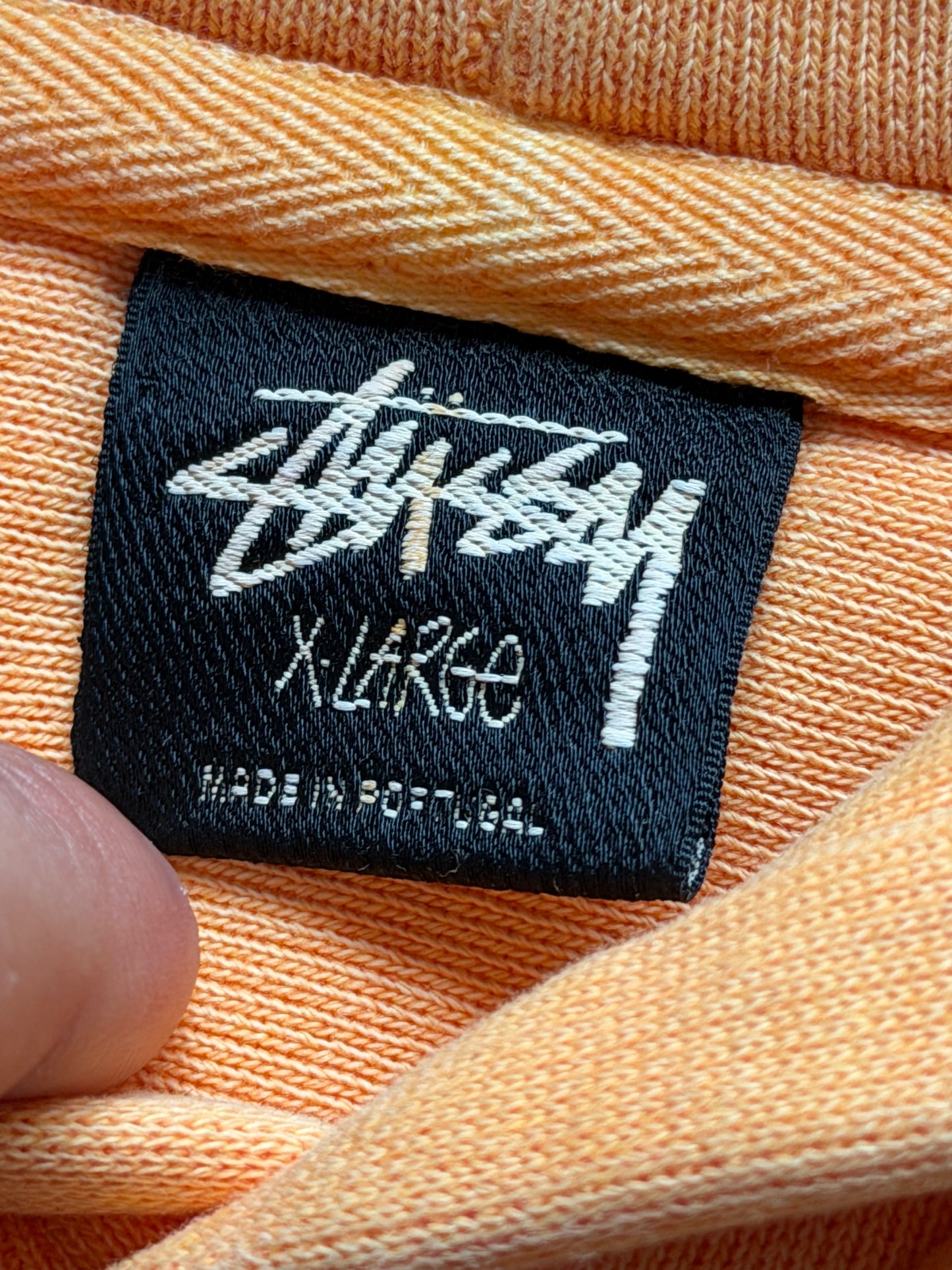 Stussy 8 Ball Pigment Dyed Orange Hoodie