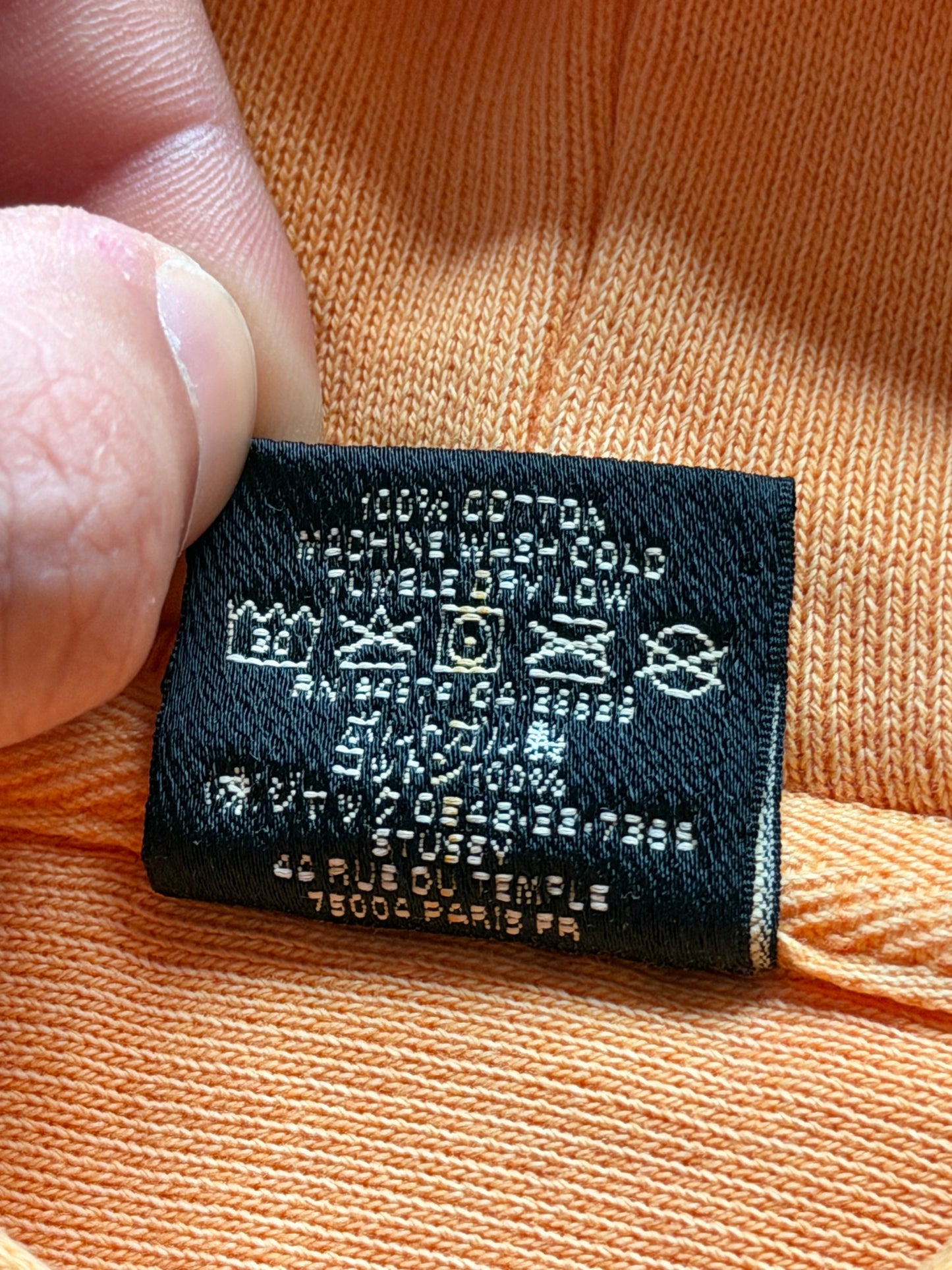 Stussy 8 Ball Pigment Dyed Orange Hoodie
