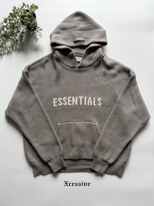 Fear of God Essentials Knit Hoodie Stone