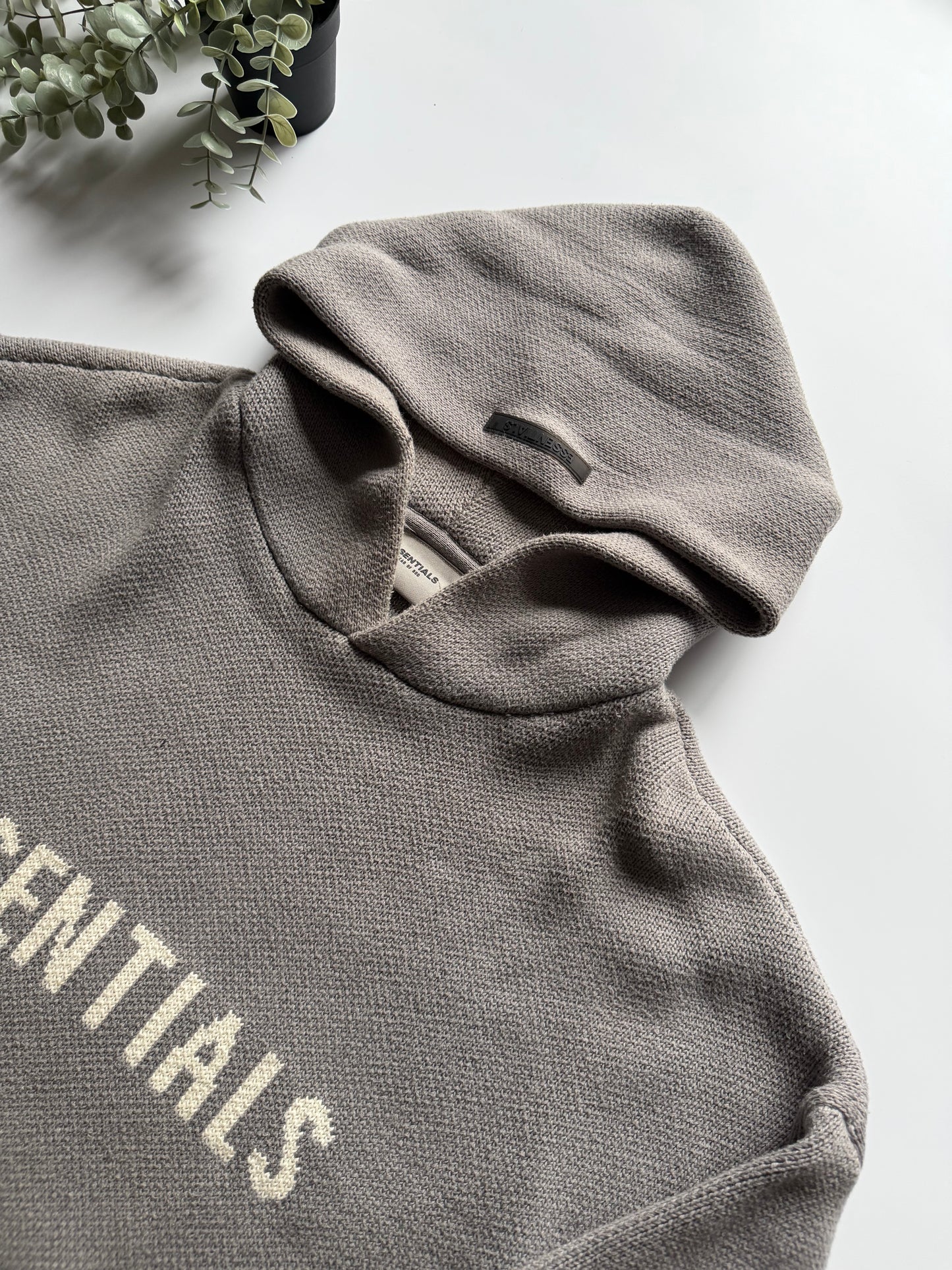 Fear of God Essentials Knit Hoodie Stone