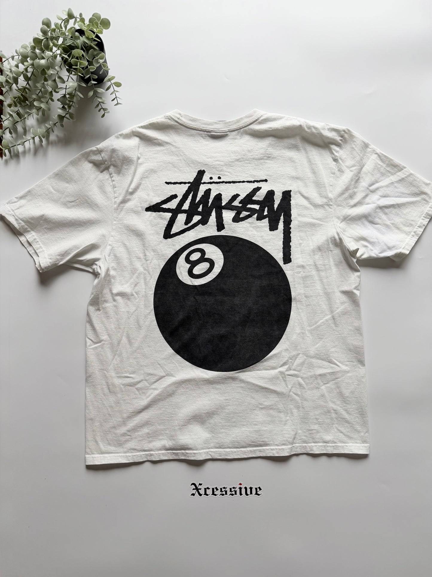 Stussy 8 Ball Tee White