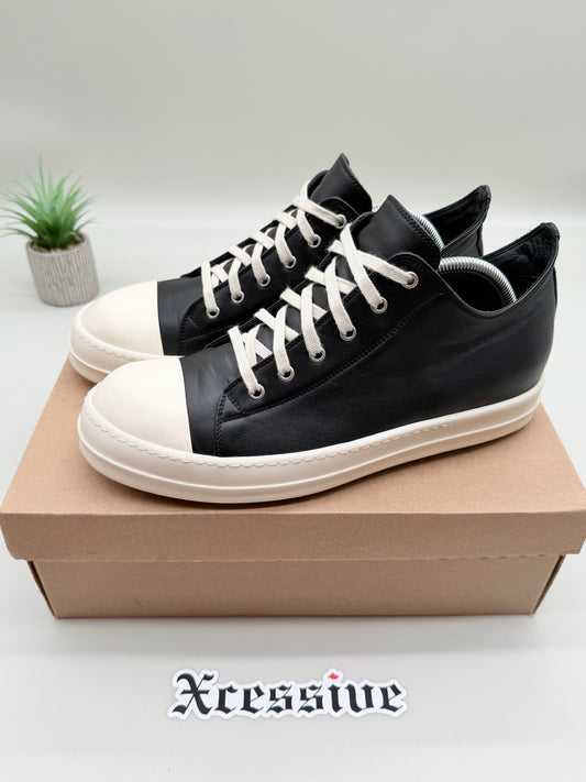Rick Owens Ramones Low Black Leather